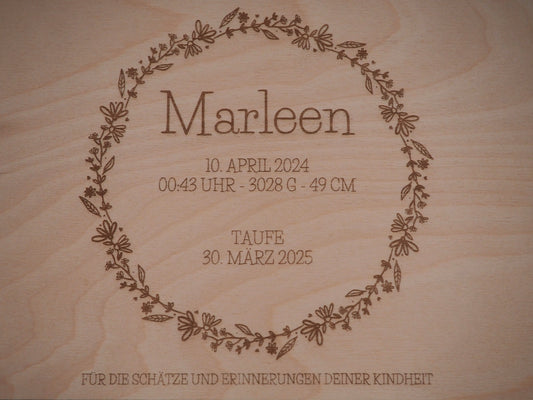 Erinnerungsbox - Blumenkranz