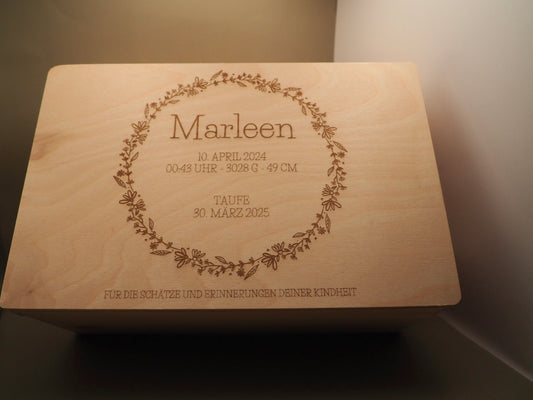 Erinnerungsbox - Blumenkranz