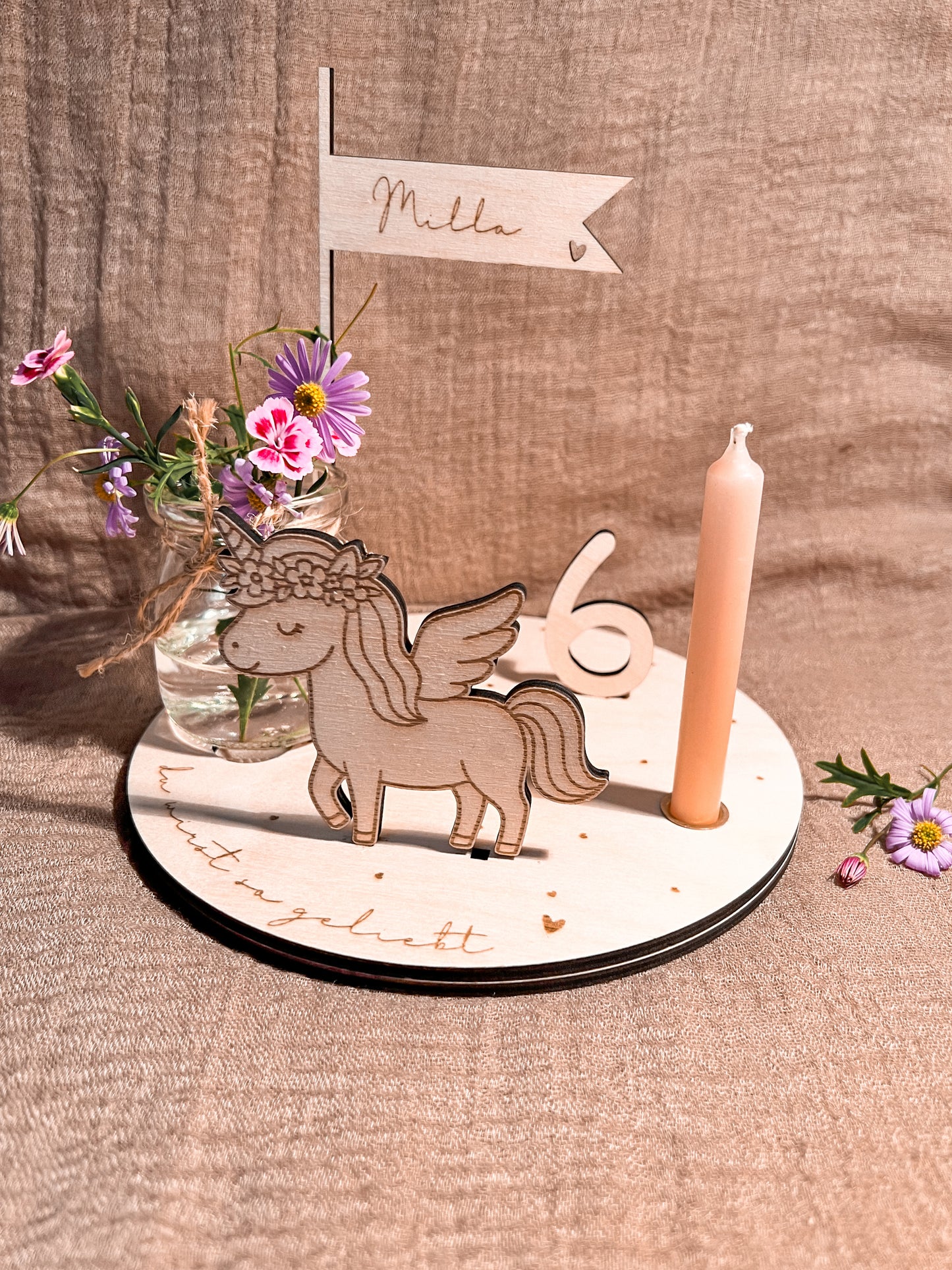 Geburtstagsteller Einhorn